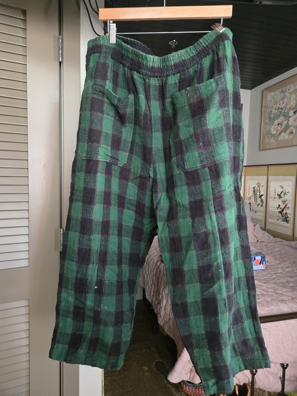 Ace&jig Green and Black Plaid Pants 2x
